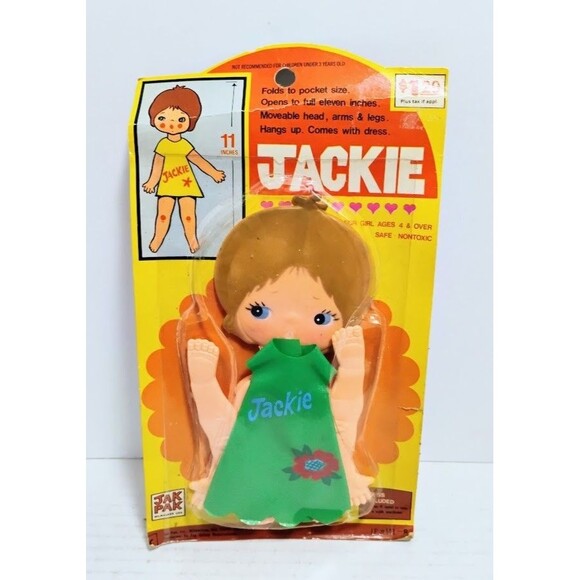 VINTAGE 70S JAK PAK JP #141-R JACKIE FOLD UP POCKET SIZE FASHION DOLL LOT - Picture 2 of 8